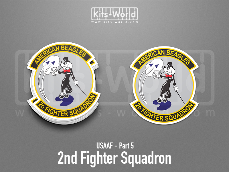 Kitsworld SAV Sticker - USAAF - 2nd Fighter Squadron W:89mm x H:100mm 
